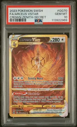2023 Pokemon SWSH Crown Zenith Arceus VSTAR #GG70 Secret FA PSA 10 GEM MINT - Image 1