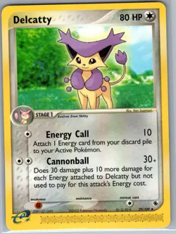 Delcatty 29/109 Non Holo EX Battle Stadium - Pokemon Card - NM - Image 1
