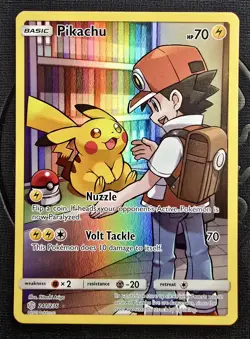 Pikachu Holo Card 241/236 Secret Sm-Cosmic Eclipse Pokemon TCG Card - Image 1