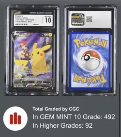 Pokemon Pikachu V Lost Origin Trainer Gallery Full Art #TG16 CGC 10 Gem Mint - Image 3