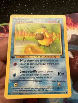 Carte pokemon wizard fossile edition 1 ed1 francais vf fr Psykokwak 53/62 - Image 3