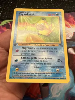 Carte pokemon wizard fossile edition 1 ed1 francais vf fr Psykokwak 53/62 - Image 4