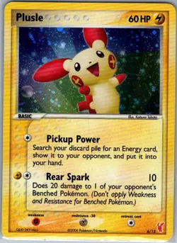 Plusle 6/12 Holo EX Trainer Kit 2: Plusle & Minun - Pokemon Card - NM - Image 1