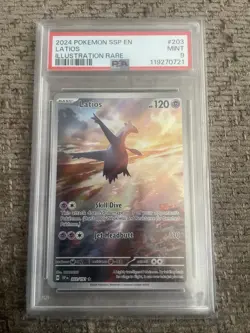 Pokemon TCG: Latios 203/191 Surging Sparks Illustration Rare PSA 9 - Image 1