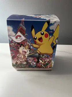 Pikachu And Meowth Deck Box With 2 Dividers 2011 Pokemon Center Japan - Image 1