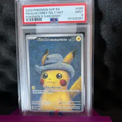 2023 POKEMON SVP EN-SV POKEMON X VAN GOGH #085 PIKACHU WITH GREY FELT HAT PSA 9 - Image 2