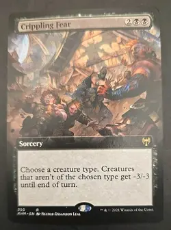 Crippling Fear (Borderless) MTG Kaldheim (KHM) Moderately Played - Image 1