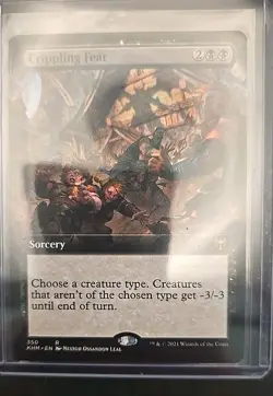 Crippling Fear (Borderless) MTG Kaldheim (KHM) Moderately Played - Image 3