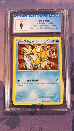 Pokemon TCG Magikarp XY143 Black Star Promo Cosmos Holo CGC 9 - Image 1