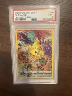 Pokemon Pikachu 160/159 Crown Zenith Secret Rare Full Art Holo PSA 9 - Image 1