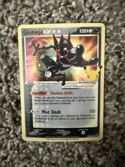 Pokemon Greninja Gold Star SWSH144 Celebrations Black Star Promo - Image 1