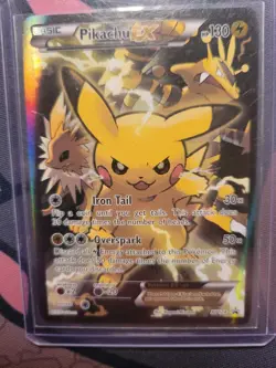 Pikachu EX XY124 XY Black Star Promo 2016 Full Art Holo Pokemon Card TCG - Image 1