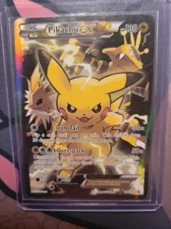 Pikachu EX XY124 XY Black Star Promo 2016 Full Art Holo Pokemon Card TCG - Image 2