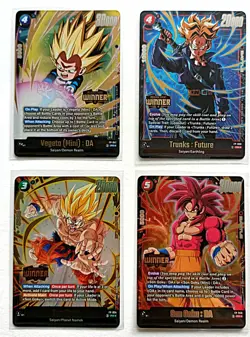 Dragon Ball, 4 Card, Release Event, GOLD STAMPED, Tournament Winner's, Bundle. - Image 1
