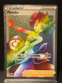 Phoebe 175/163 SWSH Battle Styles Secret Rare Rainbow Pokemon Card AA10 NM1 - Image 2