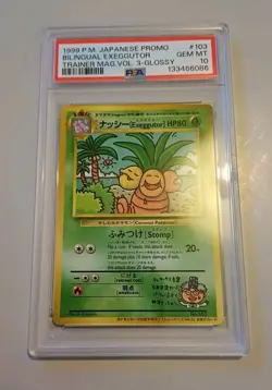 Bilingual Exeggutor Glossy Trainer Mag Promo #103 PSA 10 Pokemon Card New Cert - Image 1