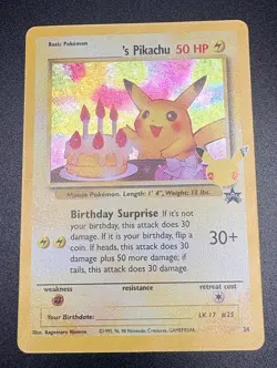 Pokemon TCG Birthday Pikachu #24 Celebrations 25th Anniversary Card Promo - Image 1