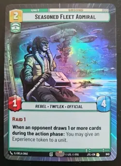 Star Wars Unlimited JTL Hyperspace Foil Card #845 Seasoned Fleet Admiral - Image 1