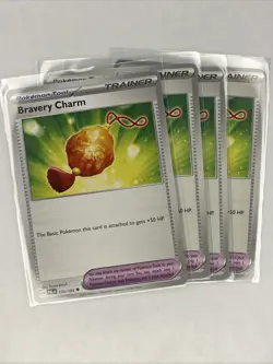 [4x Playset] Bravery Charm 173/193 - SV02: Paldea Evolved (PAL) - Pokemon TCG - Image 1