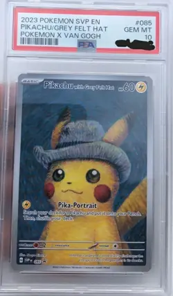 Pokemon Pikachu 085 SVP PSA 10 [EN] 2023 Promo Black Star x Van Gogh psa 10 - Image 1