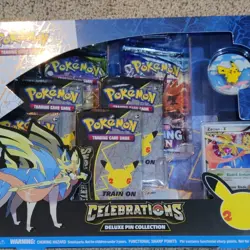 Pokemon TCG Celebrations Zacian Deluxe Pin Collection Box 25th Sealed - Image 2