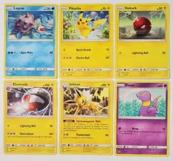 Pokemon Hidden Fates Part Complete Set Lot, Pikachu 19/68, Jolteon 23/68, Mew 32 - Image 4