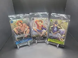 3x ONE PIECE TIN PROMO SET Vol 2 - THREE BROTHERS Promos English P-075,074,& 073 - Image 1