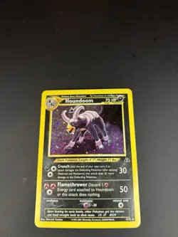 Pokemon TCG Houndoom 4/75 Neo Discovery Holo Rare Unlimited 70 HP Card English - Image 1
