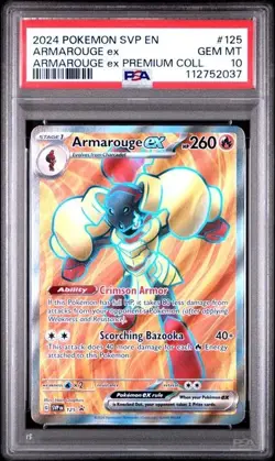 2024 POKEMON SVP EN-SV BLACK STAR PROMO #125 ARMAROUGE EX PSA 10 - Image 1