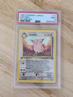 PSA 9 MINT Clefable non holo 1ST FIRST EDITION Jungle Pokemon card 17/64 1999 - Image 1
