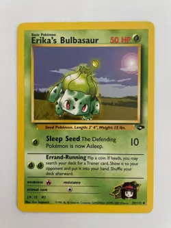 Erika's Bulbasaur - 39/132 Gym Challenge 2000 - WOTC Pokemon TCG NM - Image 1