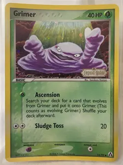 2006 Pokemon EX Legend Maker Grimer-Reverse Foil #54/92 - Image 1