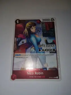 One Piece Card Game TCG - Nico Robin (OP05-010) Judge Stamped English Card - Image 1