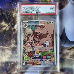 PSA 9 Arven’s Greedent 205 Destined Rivals Pokemon Card Illustration Rare - Image 1