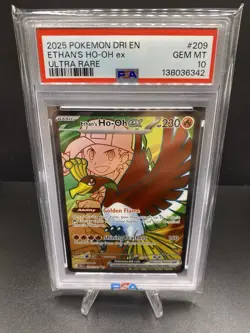 Ethans Ho-Oh ex 209/182 PSA 10 Full Art Destined Rivals Pokemon 2025 Ultra Rare - Image 1