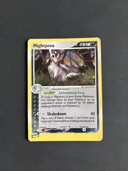 Pokemon TCG Mightyena EX Ruby & Sapphire 10/109 Holo Rare Nintendo 2003 - PLAYED - Image 1