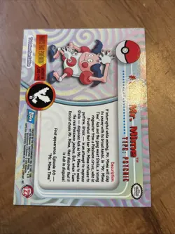 Topps Pokemon Series 3 Mr Mime 122 Non Holo Tv Animation Edition Minty Crisp - Image 2