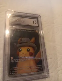 Pokemon 2023 Van Gogh Promos #085 Pikachu with Grey Felt Hat CGC 10 Gem Mint - Image 1