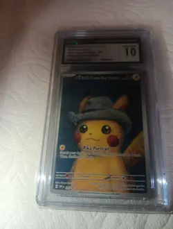 Pokemon 2023 Van Gogh Promos #085 Pikachu with Grey Felt Hat CGC 10 Gem Mint - Image 3