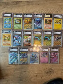 Lot of 17 Graded English Pokemon Cards - Image 1