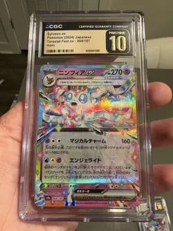 CGC Pristine 10 Sylveon Double rare Pokemon Slab $120 Value $5 Start - Image 1