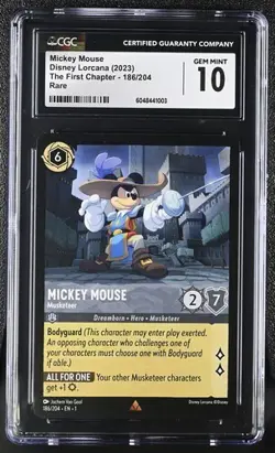 Disney Lorcana English Mickey Mouse The First Chapter Rare CGC GEM 10 - Image 1
