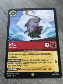Disney Lorcana - Maui "Half-Shark" 124/204 - Azurite Sea - Near Mint - Image 1