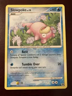 Slowpoke 82/106 Great Encounters Common 2008 English Pokemon TCG Card LP - Image 1