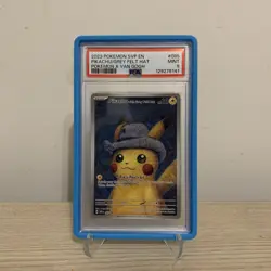 Pokemon Pikachu with Grey Felt Hat Van Gogh Full Art Promo SVP EN 085 PSA 9 Mint - Image 1