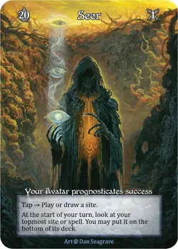 FOIL Sorcery Contested Realm - Seer (Foil) - Beta (B) - Image 1