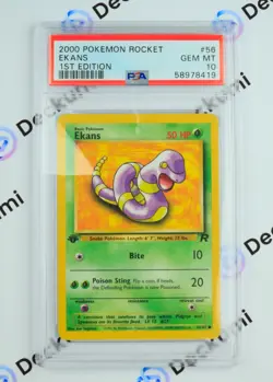 1st Edition PSA 10 Ekans - 2000 Pokemon Team Rocket 56/82 GEM MINT - Image 1