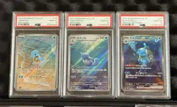 🔥 2023 Pokemon SV2a JP Squirtle / Wartortle / Blastoise ex – Art Rare – PSA 10 - Image 1