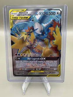 Pokemon Moltres & Zapdos & Articuno GX (Full Art) 66/68 | Hidden Fates M/NM - Image 1