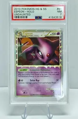 Pokemon ESPEON PRIME - PSA 7 NM - HOLO 2010 HG/SS UNDAUNTED Ultra Rare #81/90 💜 - Image 2